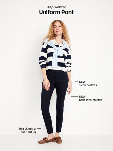 Old Navy High-Waisted Uniform Boot-Cut Pants - Navy Captain in Saudi Arabia