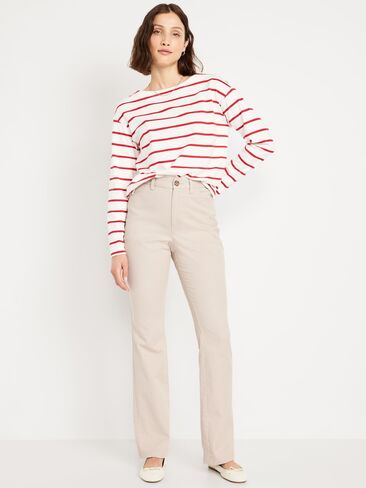 Old Navy High-Waisted Uniform Boot-Cut Pants - A Stone's Throw in Saudi Arabia