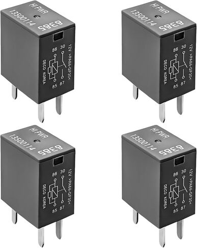 2 PCS Car Car Conferening Relay ، 12VDC 40A 13500114/8385 Multi Guird Connect Connect AC Relays ، Relay High-Power 4-Pin Air Fan متوافق مع معظم المركبات in Kuwait