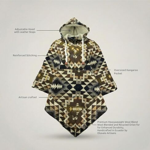 Boho Tops Wool Poncho for Men - Clint Eastwood - Daryl Dixon - Men Poncho - Handamade Products - Cowboy Serape Shawl - Lightweight but Cozy. in Saudi Arabia
