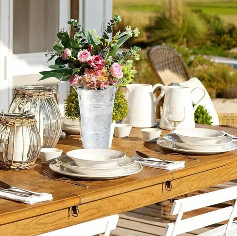 FGGHFT 8 Pcs 10 Inch Large Galvanized Metal Vases Farmhouse French Flower Bucket Vases for Cut Flowers for Home D in Kuwait