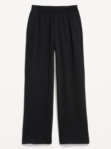 Old Navy بنطال رياضي عالي الخصر SoComfy واسع الساق - بلاك جاك in Saudi Arabia
