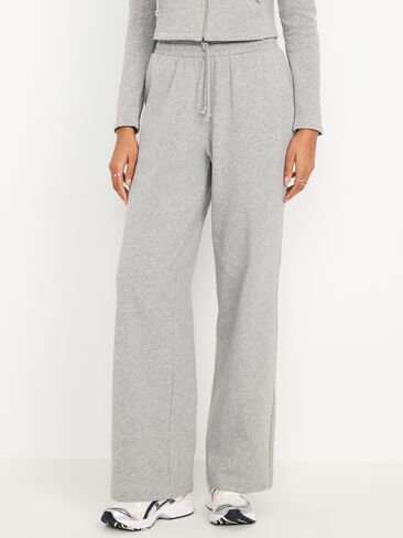 Old Navy High-Waisted SoComfy Wide-Leg Sweatpants - Heather Gray in Saudi Arabia