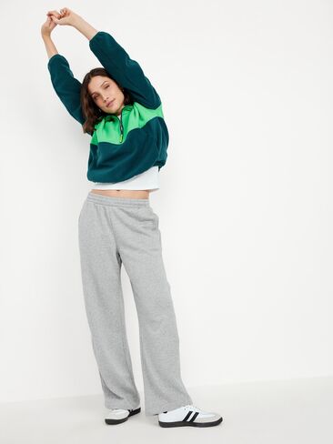 Old Navy High-Waisted SoComfy Wide-Leg Sweatpants - Heather Gray in Saudi Arabia