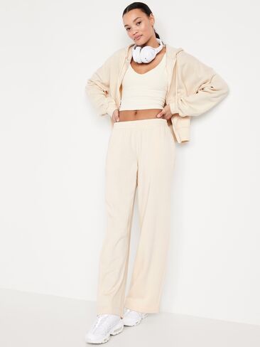 Old Navy بنطال رياضي عالي الخصر SoComfy واسع الساق - Howlite in Saudi Arabia
