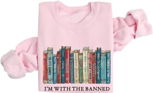 blucagand I'm with The Banned Sweatshirt Librarian Hoodie Reading Sweatshirt in Kuwait