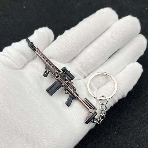 9cm Mini MK14 بندقية هجومية نموذج سلسلة المفاتيح قلادة جمع in Kuwait