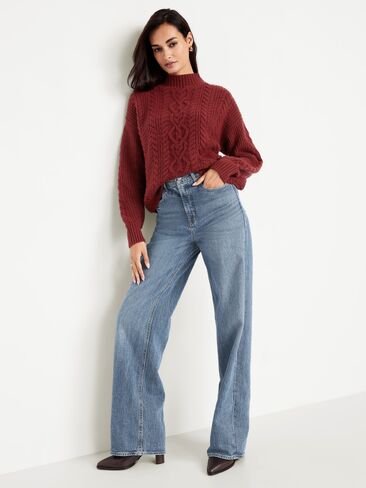 سترة SoSoft ذات رقبة وهمية من Old Navy - UMBER EARTH in Kuwait
