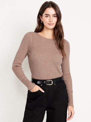 Old Navy SoSoft Lite Rib Crew-Neck Sweater - DRIFTWOOD in Saudi Arabia
