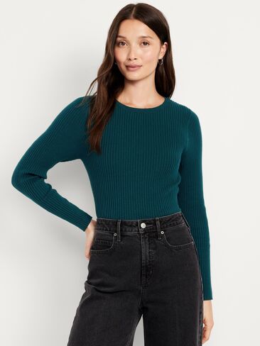 سترة Old Navy SoSoft Lite مضلعة برقبة دائرية - Jet Stream in Kuwait