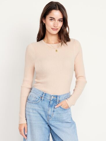 Old Navy SoSoft Lite Rib Crew-Neck Sweater - SELENITE in Saudi Arabia