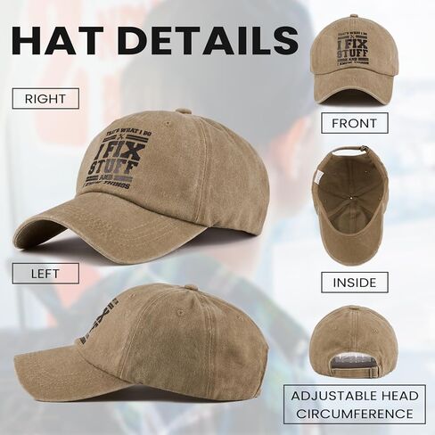 Cotton Baseball Cap Adjustable - Mens Gifts Ideas for Birthday, Dad Cap, Washed Dad Hat, Vintage Baseball Hat in Saudi Arabia