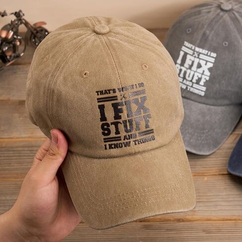 Cotton Baseball Cap Adjustable - Mens Gifts Ideas for Birthday, Dad Cap, Washed Dad Hat, Vintage Baseball Hat in Saudi Arabia