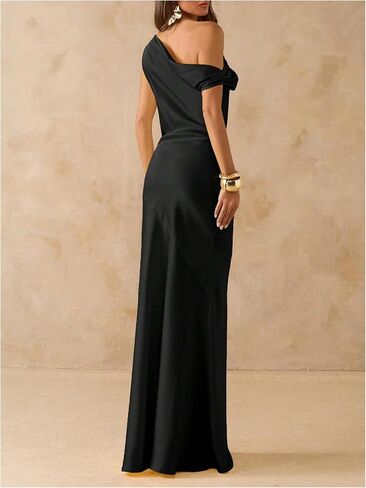Floerns Women's One Shoulder Bodycon Cocktail Dress Sleeveless Fishtail Formal Wedding Guest Maxi Dresses in Kuwait