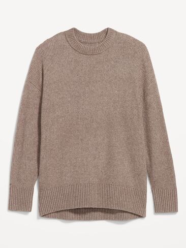 Old Navy SoSoft Crew-Neck Tunic Sweater - DRIFTWOOD HEATHER in Saudi Arabia