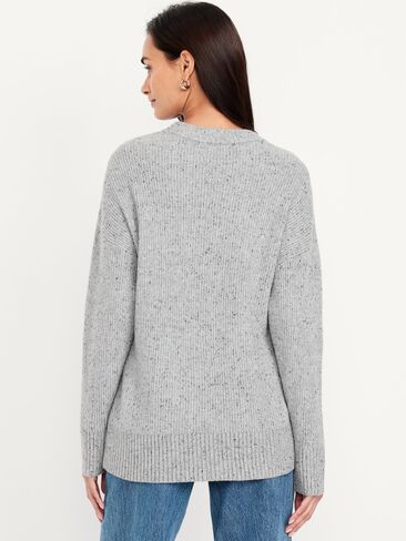 Old Navy SoSoft Crew-Neck Tunic Sweater - Medium Heather Gray in Saudi Arabia