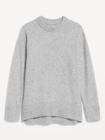 Old Navy SoSoft Crew-Neck Tunic Sweater - Medium Heather Gray in Saudi Arabia