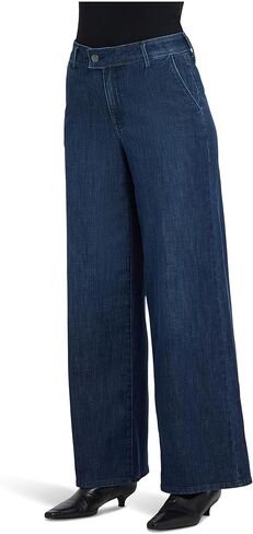 NYDJ Womens Mona Wide Leg Trouser Jeans in Louvre Sapphire in Saudi Arabia