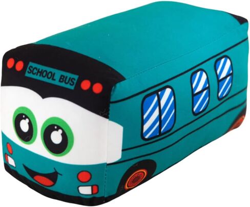 OUKEYI 11.8 Inch/30cm Car Plush Toy Simulation Bus Cute Cartoon Pillow Filling Car Plush Pillow Toy Gift Children's Birthday Party Gift (Green) in Saudi Arabia