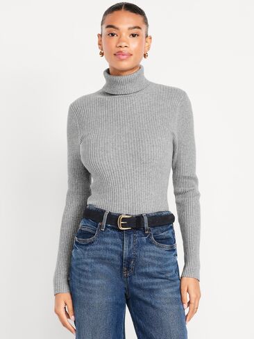 سترة ذات ياقة مدورة مضلعة من Old Navy SoSoft Lite - رمادي منقط in Saudi Arabia