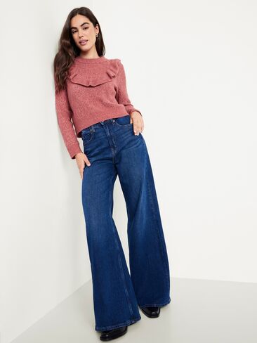 سترة قصيرة مكشكشة من مزيج الصوف من Old Navy - MAUVEROSE in Kuwait