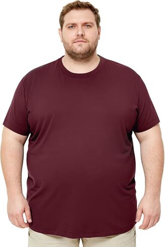 PIXUM Men’s Big and Tall T-Shirt XL–8XL, Loose Fit Cotton Stretch Tee, Seamless Underarm Soft Breathable in Saudi Arabia