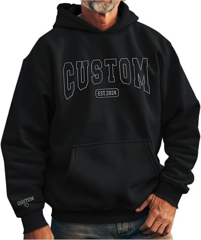 Giantbighands Embroidered Dad Crewneck Kids Names Sweatshirt, Dad Sweatshirt, Dad Gift, Pregnancy Reveal, Gift for New Dad in Saudi Arabia