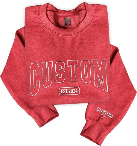 Giantbighands Embroidered Dad Crewneck Kids Names Sweatshirt, Dad Sweatshirt, Dad Gift, Pregnancy Reveal, Gift for New Dad in Saudi Arabia