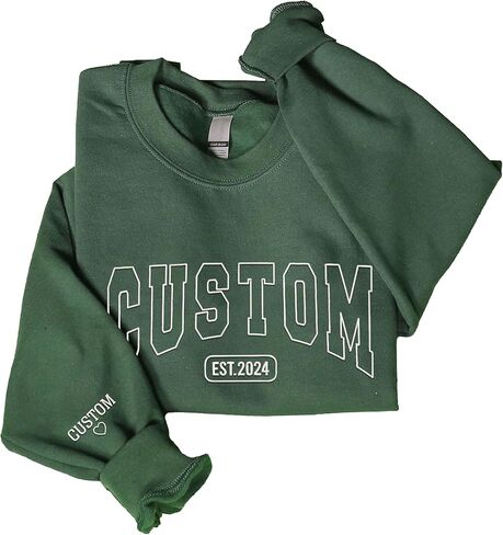 Giantbighands Embroidered Dad Crewneck Kids Names Sweatshirt, Dad Sweatshirt, Dad Gift, Pregnancy Reveal, Gift for New Dad in Saudi Arabia