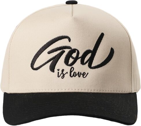MIRMARU Christian Theme 5 Panel Embroidered Cotton Trucker Hat with Inspirational Faith Sayings for Men and Women in Saudi Arabia