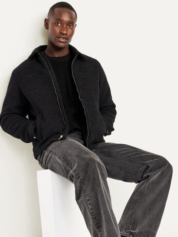 Old Navy Crew-Neck Shaker-Stitch Sweater - BlackJack in Kuwait