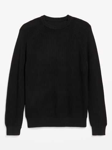 Old Navy Crew-Neck Shaker-Stitch Sweater - BlackJack in Kuwait