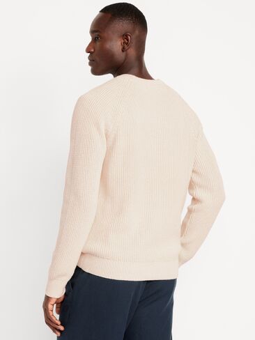 Old Navy Crew-Neck Shaker-Stitch Sweater - Cream in Saudi Arabia