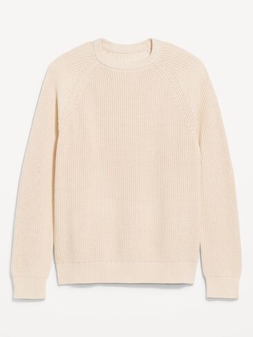 Old Navy Crew-Neck Shaker-Stitch Sweater - Cream in Saudi Arabia