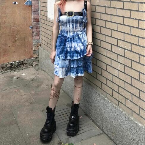 AZAGNEEM women platform Goth Ankle Boots with Studded Buckle Lace up Chunky Block Heels Lug Sole Punk Motorcycle Combat Boots Round Toe Waterproof Chunky Wedge Heel Rave Short Booties in Saudi Arabia
