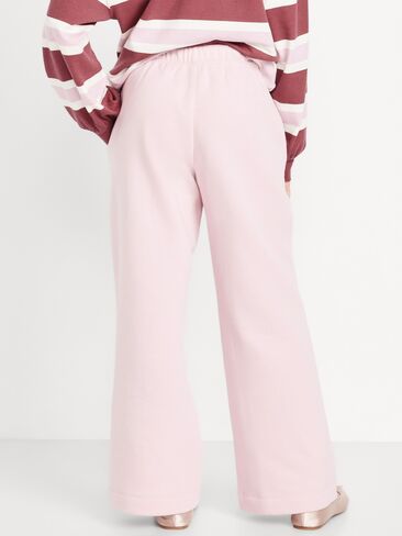 بنطال رياضي من الصوف عالي الخصر وواسع الساق من Old Navy Favorite للفتيات - FAIRYTALE ROSE in Saudi Arabia