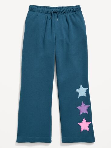 بنطال رياضي من الصوف عالي الخصر وواسع الساق للفتيات من Old Navy Favorite - Show And Teal in Saudi Arabia