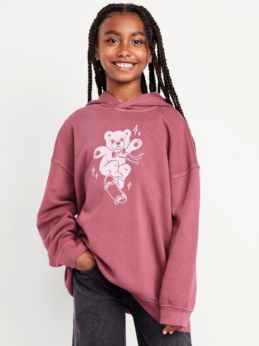 بلوفر هودي برسومات كبيرة الحجم للفتيات من Old Navy - INCABERRY in Kuwait