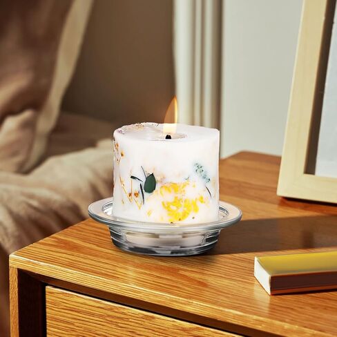 Garneck 2pcs Wax Melt Warmer Replacement Dish: Glass Candle Warmer Plate 4.5in Transparent Wax Heating Tray Aromatherapy Oil Diffuser Bowl for Home Office in Saudi Arabia