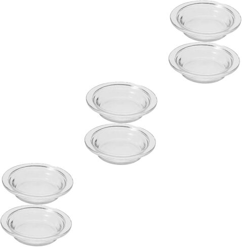 Garneck 2pcs Wax Melt Warmer Replacement Dish: Glass Candle Warmer Plate 4.5in Transparent Wax Heating Tray Aromatherapy Oil Diffuser Bowl for Home Office in Saudi Arabia