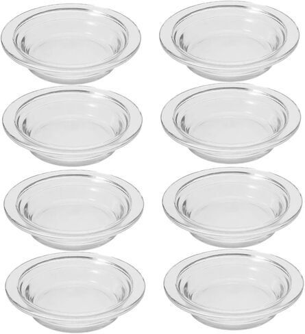Garneck 2pcs Wax Melt Warmer Replacement Dish: Glass Candle Warmer Plate 4.5in Transparent Wax Heating Tray Aromatherapy Oil Diffuser Bowl for Home Office in Saudi Arabia