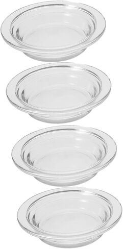 Garneck 2pcs Wax Melt Warmer Replacement Dish: Glass Candle Warmer Plate 4.5in Transparent Wax Heating Tray Aromatherapy Oil Diffuser Bowl for Home Office in Saudi Arabia