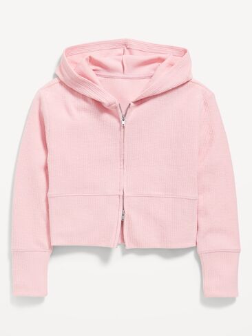 سترة بغطاء رأس من القطيفة من Old Navy CozePlush بسحاب ثنائي الاتجاه للبنات - FAIRYTALE ROSE in Saudi Arabia