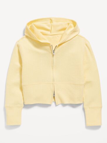 Old Navy CozePlush 2-Way-Zip Hoodie for Girls - HONEYDEW in Saudi Arabia