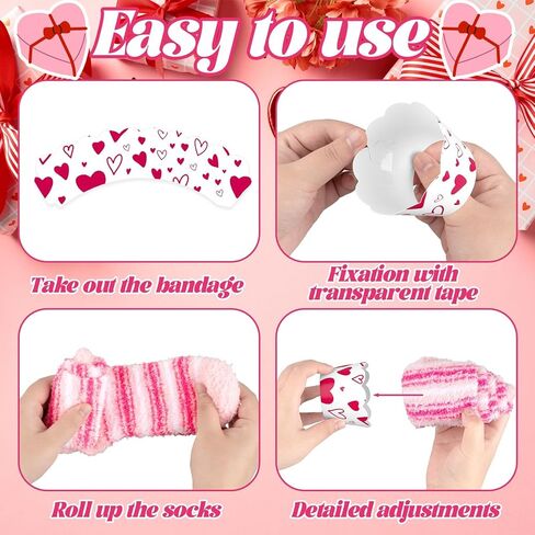 Moonld 12 مجموعة من هدايا عيد الحب كب كيك مع جوارب كب كيك وحقائب البطاقات وشريط من القطيفة والكرات الغامضة للنساء هدايا عيد الحب in Kuwait