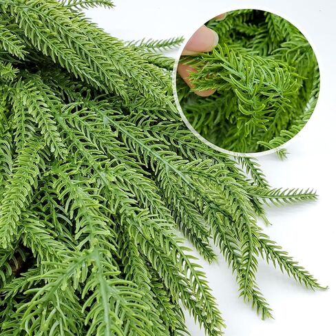 Norfolk Pine Garland Christmas Garland Set -2X 6FT Realistic Artificial Cedar Garland Christmas Greenery for Mantle, Staircase, Indoor/Outdoor Holiday Decor Lush Evergreen (2, 6 FT) in Saudi Arabia