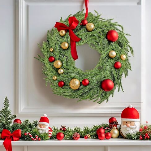 Norfolk Pine Garland Christmas Garland Set -2X 6FT Realistic Artificial Cedar Garland Christmas Greenery for Mantle, Staircase, Indoor/Outdoor Holiday Decor Lush Evergreen (2, 6 FT) in Saudi Arabia
