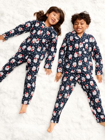 طقم بيجامة بأزرار أمامية مطبوعة بطبعة Old Navy للأطفال - جولي سانتا (تطابق The Fam!) in Saudi Arabia
