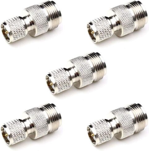 N أنثى إلى موصلات الذكور Mini UHF ، Mini UHF إلى N Type محولات N نوع المحور الموصل RF محول Coax 2packs in Kuwait
