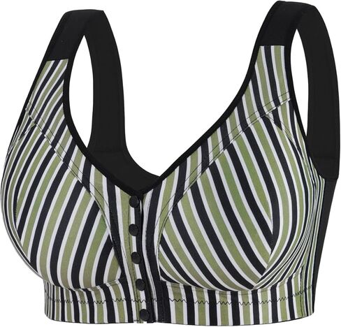 Cotton Whisper Women's Front Button Breathable Everyday Sports Bra in Kuwait